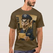 Fantasy Niedlich Strange Postarbeiter T-Shirt (Vorderseite)
