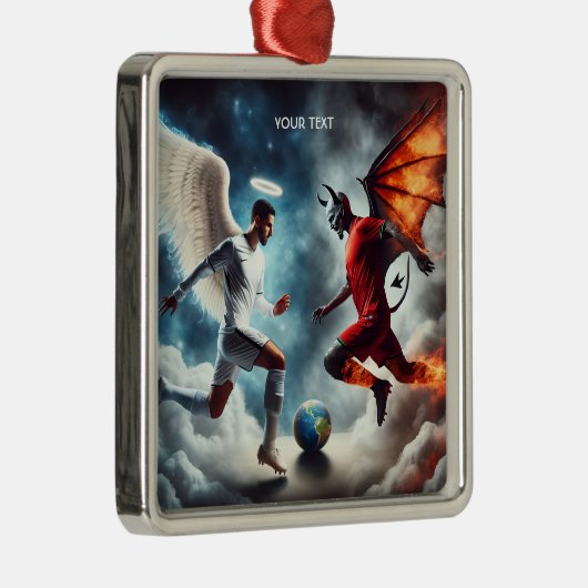 Fantasy Niedlich Strange Soccer Match Ornament Aus Metall (Rechts)