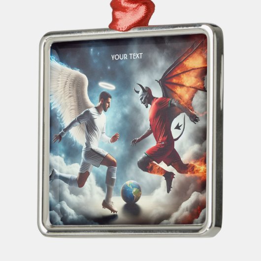 Fantasy Niedlich Strange Soccer Match Ornament Aus Metall (Links)