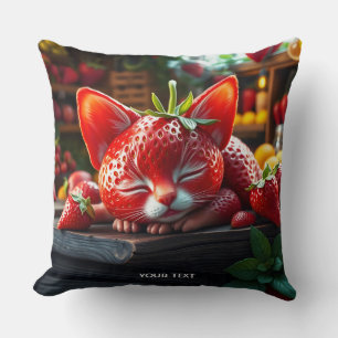 Fantasy Niedlich Strawberry Lovely Kitten Kissen