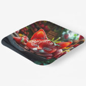 Fantasy Niedlich Strawberry Lovely Kitten Pappteller (Gewinkelt)