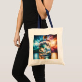 Fantasy Niedlich Sturm in Flasche Tragetasche (Vorderseite (Produkt))