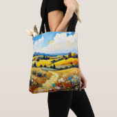 Fantasy Niedlich Summer Landschaft Impasto Tasche (Von Nahem)