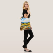 Fantasy Niedlich Summer Landschaft Impasto Tasche (Am Model)