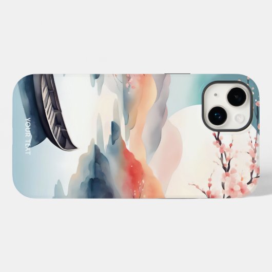 Fantasy Niedlich Sun Sakura Boat Case-Mate iPhone Hülle (Rückseite (Horizontal))