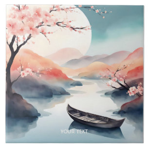 Fantasy Niedlich Sun Sakura Boat Fliese