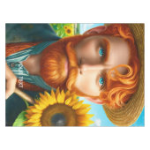 Fantasy Niedlich Sunflower Van Gogh Tischdecke (Vorderseite (Horizontal))