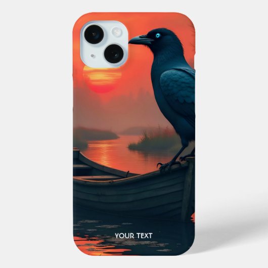 Fantasy Niedlich Sunset Boat Raven Case-Mate iPhone Hülle (Rückseite)