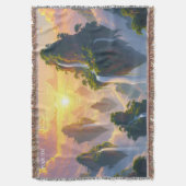 Fantasy Niedlich Sunset Islands Wasserfälle Decke (Vorderseite Vertikal)