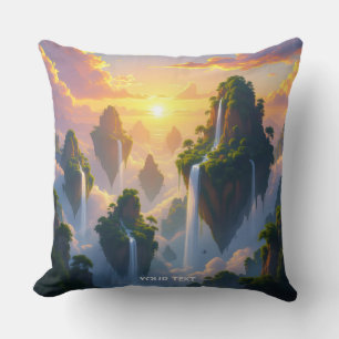 Fantasy Niedlich Sunset Islands Wasserfälle Kissen
