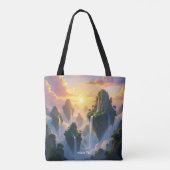 Fantasy Niedlich Sunset Islands Wasserfälle Tasche (Rückseite)