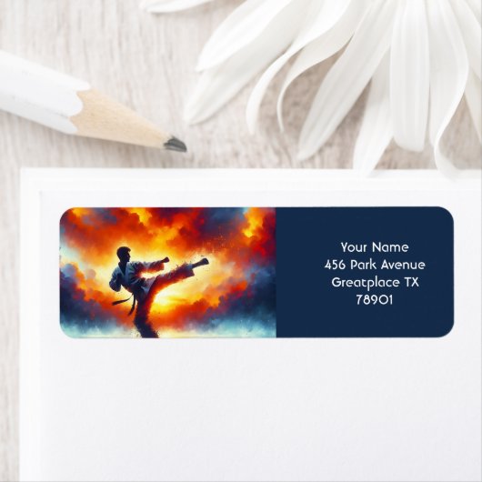 Fantasy Niedlich Sunset Karate Fighter (Insitu)