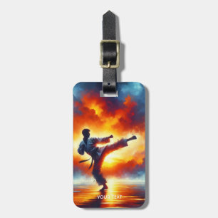 Fantasy Niedlich Sunset Karate Fighter Gepäckanhänger