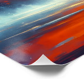 Fantasy Niedlich Sunset Karate Fighter Poster (Ecke)