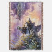 Fantasy Niedlich Sunset Lila See Decke (Vorderseite Vertikal)