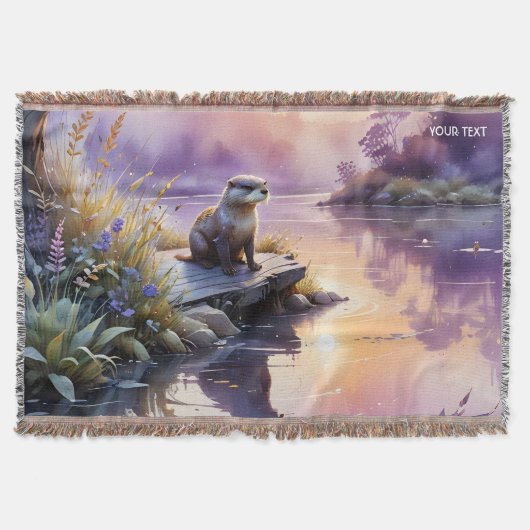 Fantasy Niedlich Sunset Lila See Decke (Vorderseite)