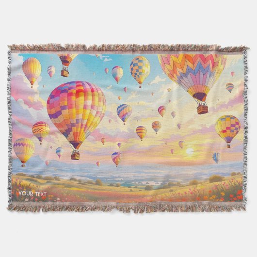 Fantasy Niedlich Sunset Meadow Blume Decke (Vorderseite)