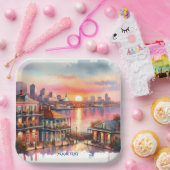 Fantasy Niedlich Sunset New Orleans View Pappteller (Party)