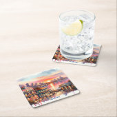 Fantasy Niedlich Sunset New Orleans View Rechteckiger Pappuntersetzer (Vor Ort)