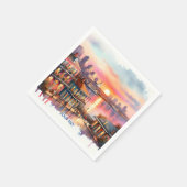 Fantasy Niedlich Sunset New Orleans View Serviette (Ecke)