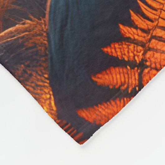 Fantasy Niedlich Sunset Orange Tree Fleecedecke (Ecke)