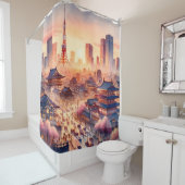 Fantasy Niedlich Sunset Tokyo View Duschvorhang (Beispiel)