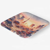 Fantasy Niedlich Sunset Tokyo View Pappteller (Gewinkelt)