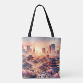 Fantasy Niedlich Sunset Tokyo View Tasche (Rückseite)