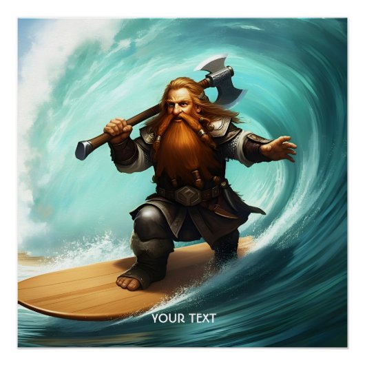 Fantasy Niedlich Surfer Sonnentag Poster (Vorderseite)
