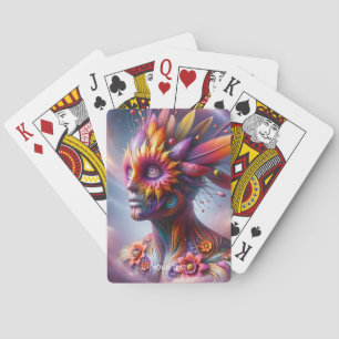 Fantasy Niedlich Surreal Abstrakt Portrait Spielkarten