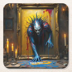 Fantasy Niedlich Surreal Terrific Painting Rechteckiger Pappuntersetzer