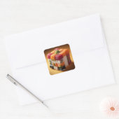 Fantasy Niedlich Sushi Small Cube Quadratischer Aufkleber (Umschlag)