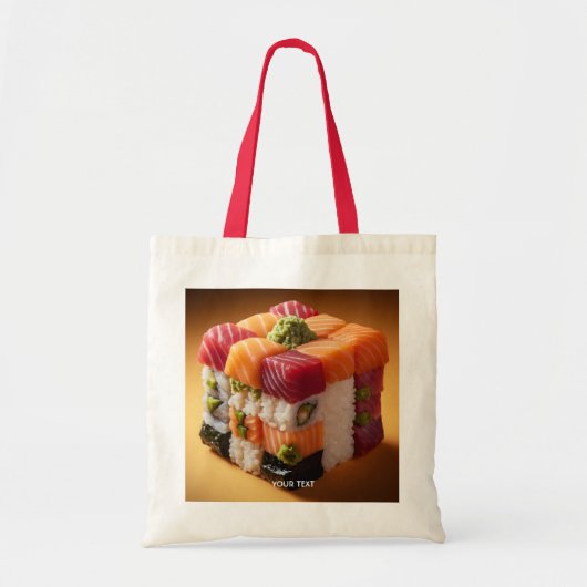 Fantasy Niedlich Sushi Small Cube Tragetasche (Vorne)