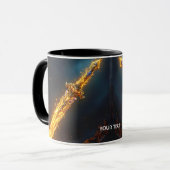 Fantasy Niedlich Sword Flames Höhle Tasse (Vorderseite Links)
