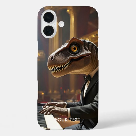 Fantasy Niedlich T-rex Klavier spielen Case-Mate iPhone Hülle (Rückseite)