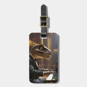 Fantasy Niedlich T-rex Klavier spielen Gepäckanhänger