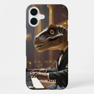 Fantasy Niedlich T-rex Klavier spielen iPhone 16 Plus Hülle