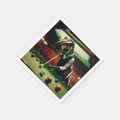Fantasy Niedlich T-rex Snooker spielen Serviette (Ecke)