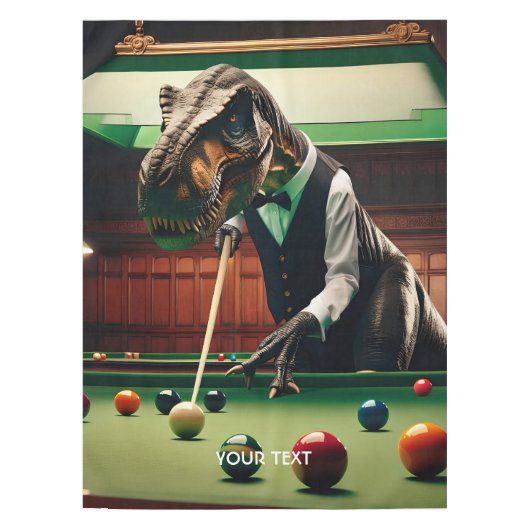 Fantasy Niedlich T-rex Snooker spielen Tischdecke (Vorderseite)