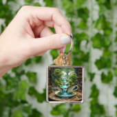 Fantasy Niedlich Teacup Flowlandschaft Schlüsselanhänger (Hand)