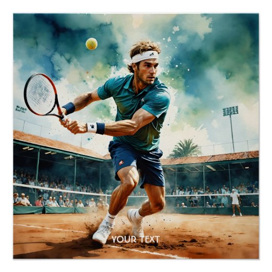 Fantasy Niedlich Tennis Player Ball Poster (Vorderseite)
