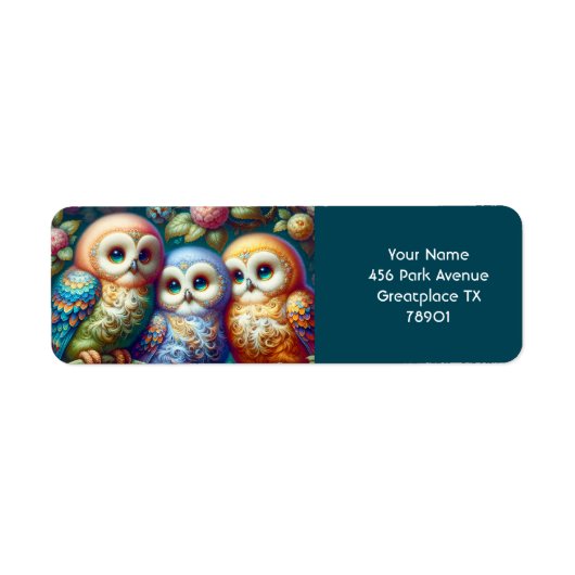 Fantasy Niedlich Three Baby Owls (Vorne)