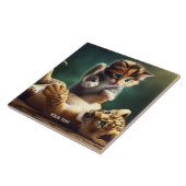 Fantasy Niedlich Tiger Baby Kitten Fliese (Seite)