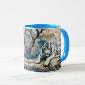 Fantasy Niedlich Tiger Chinesischer Stil Tasse (VorderseiteRechts)