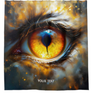 Fantasy Niedlich Tiger Orange Eye Duschvorhang