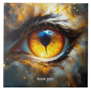 Fantasy Niedlich Tiger Orange Eye Fliese