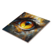 Fantasy Niedlich Tiger Orange Eye Fliese (Seite)