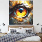 Fantasy Niedlich Tiger Orange Eye Leinwanddruck (Insitu (Schlafzimmer))