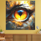 Fantasy Niedlich Tiger Orange Eye Leinwanddruck (Insitu (Wohnzimmer))