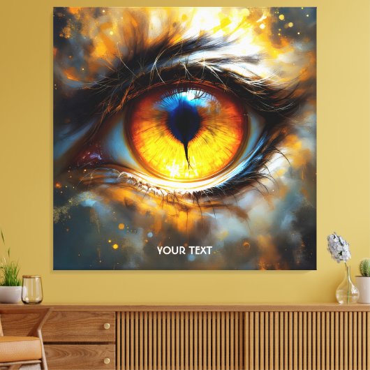 Fantasy Niedlich Tiger Orange Eye Leinwanddruck (Insitu (Wohnzimmer))